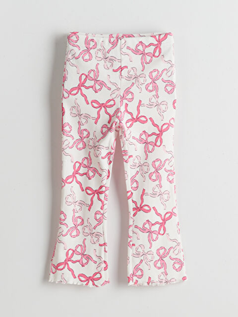LCW Kids Fiyonk Baskılı Kız Çocuk Tayt Pantolon - S5LD61Z1-LRB