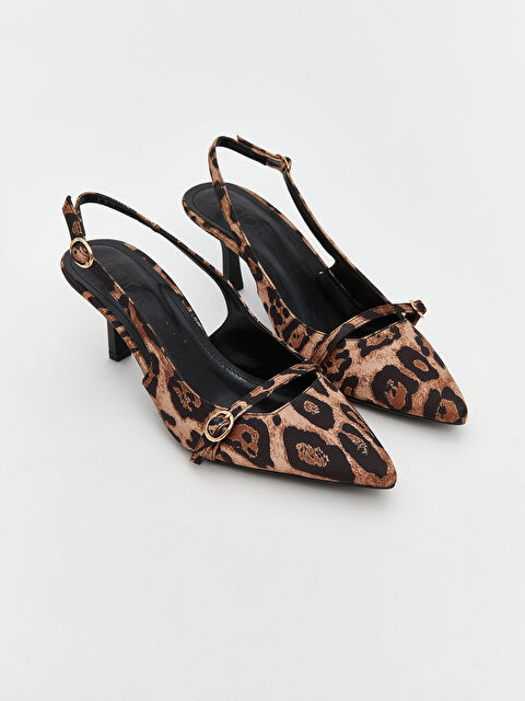 KOOR Leopar Desenli Kadın Topuklu Ayakkabı - S5LE87Z8-F9C