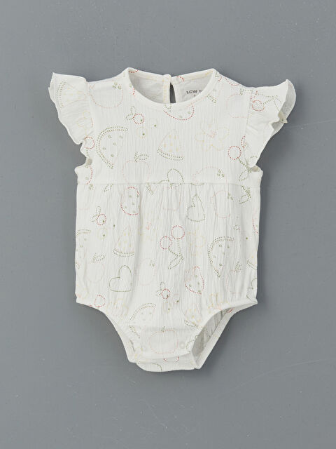 LCW baby Baskılı Kız Bebek Çıtçıtlı Bodysuit - S5LF34Z1-LRA