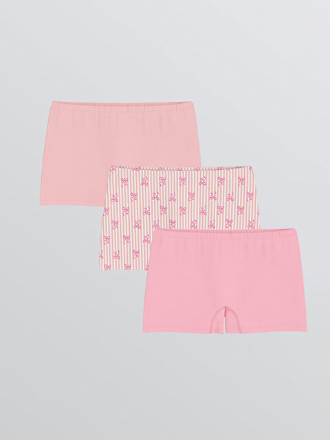 LCW Kids Baskılı Kız Çocuk Boxer 3'lü - S5LF77Z4-LT4