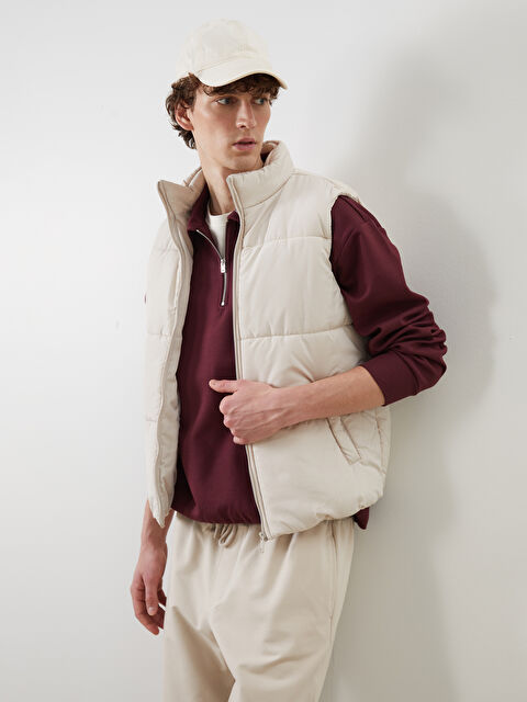 XSIDE Standart Kalıp Dik Yaka Erkek Şişme Yelek - S5LG33Z8-V1K