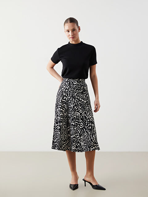 LCWAIKIKI Classic Beli Lastikli Desenli Kadın Etek - S5LG63Z8-LQJ
