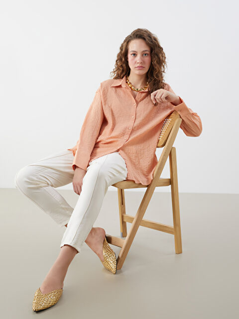 LCWAIKIKI Classic Dokulu Kadın Gömlek - S5LG93Z8-YWU