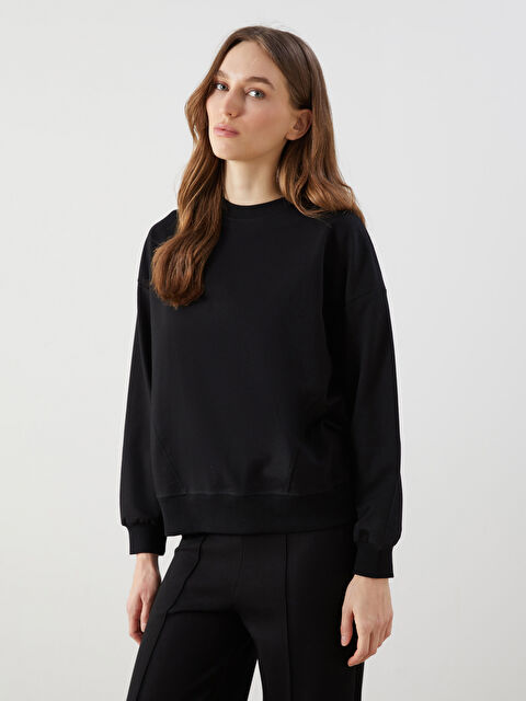 LCW Modest Bisiklet Yaka Oversize Kadın Tesettür Sweatshirt - S5LH01Z8-CVL