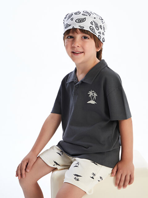 LCW Kids Baskılı Erkek Çocuk Tişört ve Şort 2'li - S5LH34Z1-HEF