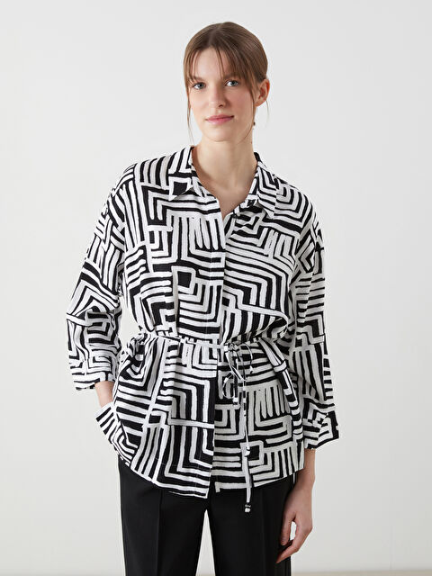 LCWAIKIKI Classic Desenli Kadın Gömlek - S5LH91Z8-LQJ