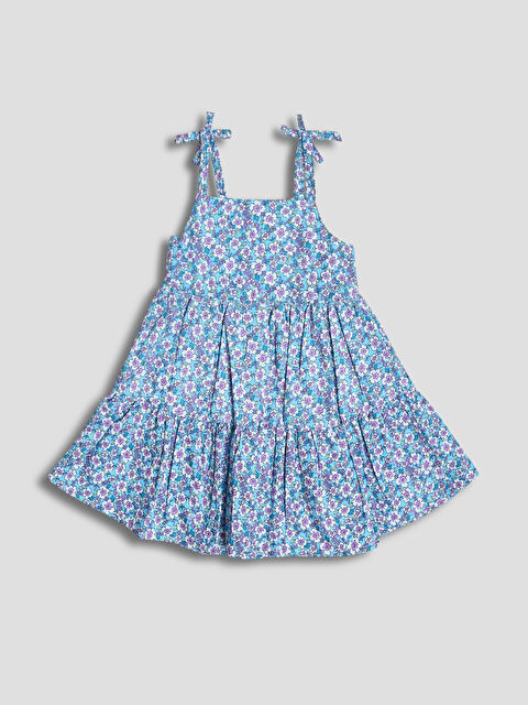 LCW Kids Square Collar Floral Girl's Dress - S5LK21Z1-LQQ