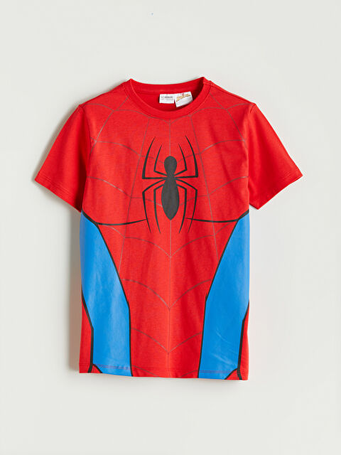LCW Kids Spider-Man Baskılı Erkek Çocuk Tişört - S5LL06Z1-HNK