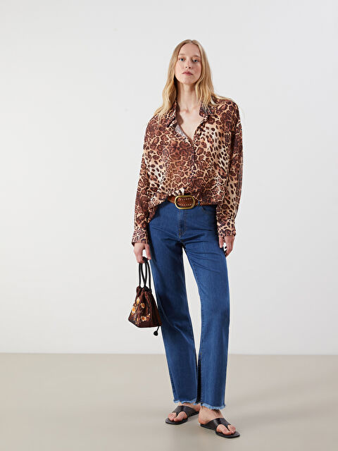 LCW Jeans Straight Fit Slit Detail Women's Jeans - S5LL32Z8-507