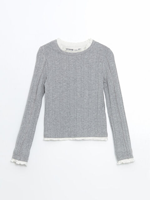 LCW Kids Bisiklet Yaka Kız Çocuk Tişört - S5LL37Z4-D5C