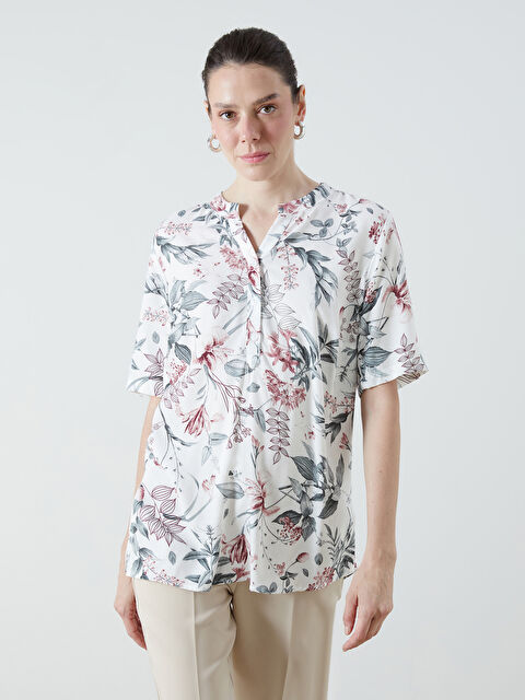 LCW Grace Kaçık Yaka Çiçekli Bluz - S5LL45Z8-LSZ