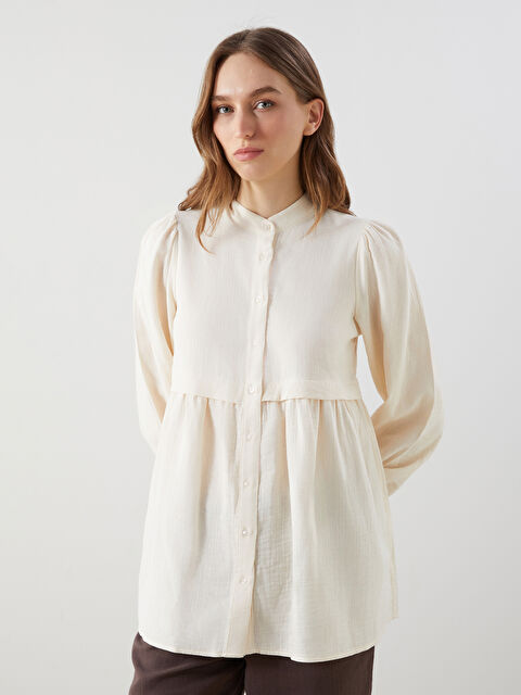 LCW Modest Hakim Yaka Müslin Kadın Tunik - S5LL47Z8-EEW