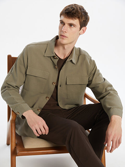 SOUTHBLUE Rahat Kalıp Uzun Kollu Erkek Gömlek Ceket - S5LL69Z8-J2L