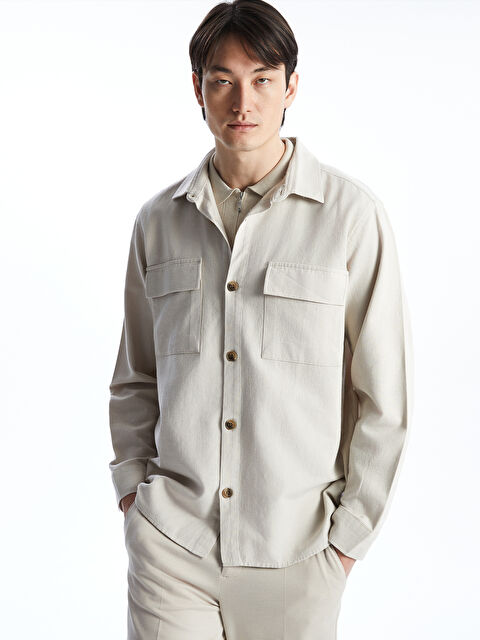 SOUTHBLUE Rahat Kalıp Uzun Kollu Erkek Gömlek Ceket - S5LL69Z8-YVP