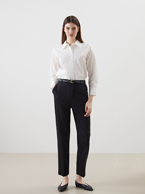 LCW Modest Beli Kemerli Havuç Kesim Kadın Pantolon - S5LL96Z8-CVL