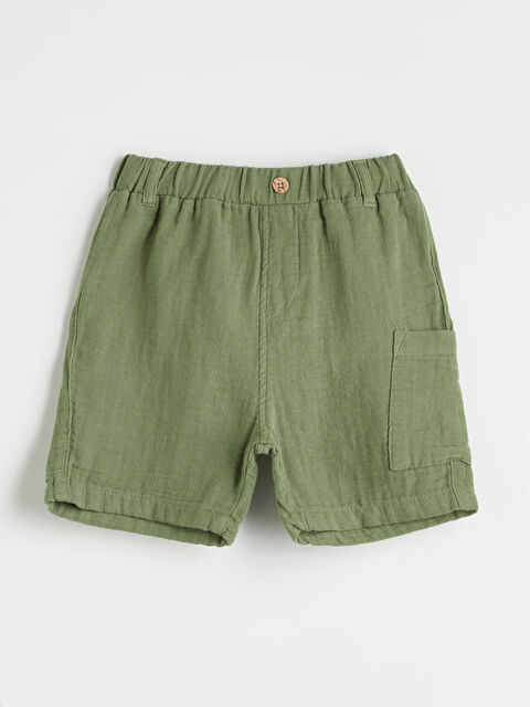 LCW Kids Beli Lastikli Cepli Erkek Çocuk Şort - S5LM16Z1-H9B