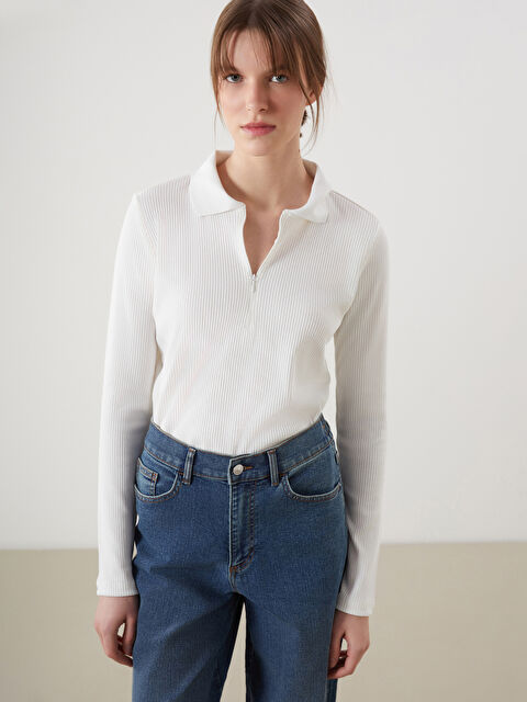 LCWAIKIKI Classic Polo Yaka Kadın Tişört - S5LM22Z8-R9J