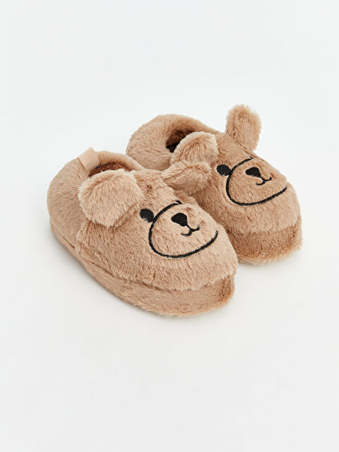 LCW STEPS Ayıcık Figürlü Pelüş Erkek Çocuk Panduf - S5LM31Z4-LYD