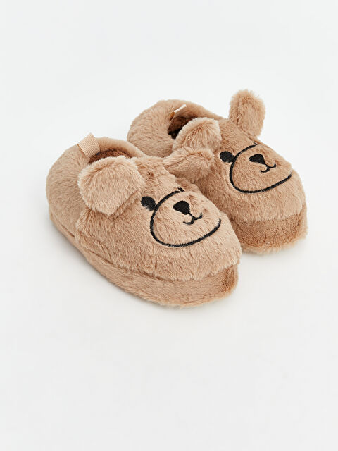 LCW STEPS Ayıcık Figürlü Pelüş Erkek Bebek Panduf - S5LM40Z1-PVQ