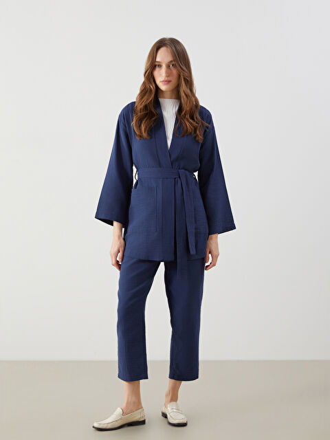 LCW Modest Beli Lastikli Düz Müslin Kadın Pantolon - S5LN03Z8-CVM