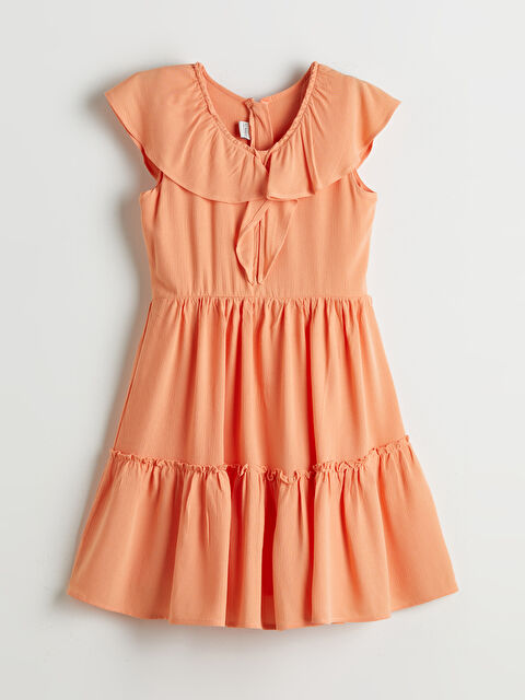 LCW Kids V Yaka Kız Çocuk Elbise - S5LN09Z4-FJG