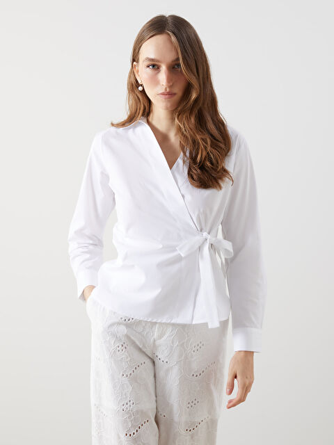 LCWAIKIKI Classic Regular Fit Poplin Kadın Gömlek - S5LN16Z8-Q6K