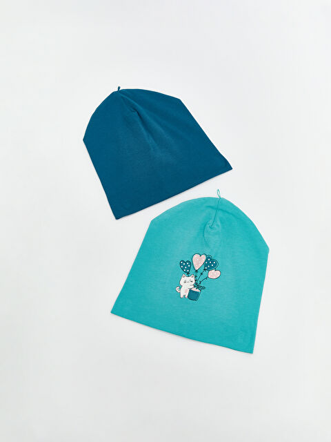 LCW Kids Baskılı Kız Bebek Bere 2'li - S5LN40Z1-YN7