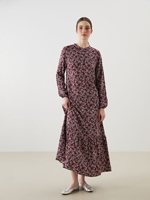 LCWAIKIKI Classic Grandad Collar Floral Belmando Dress - S5LN70Z8-LTQ