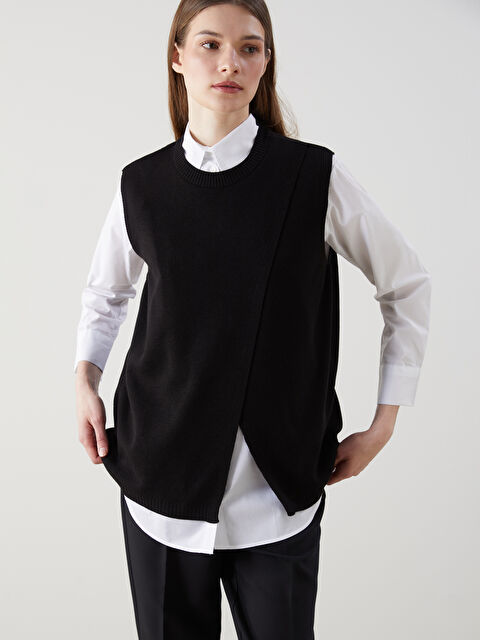 LCW Modest Bisiklet Yaka Kadın Triko Süveter - S5LN79Z8-CVL