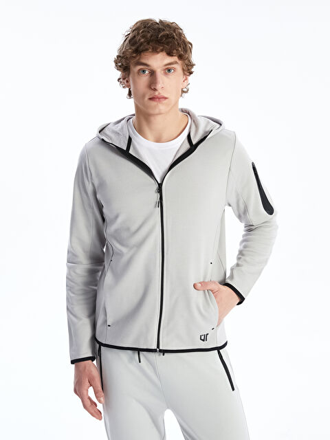 XSIDE ACTIVE Kapüşonlu Uzun Kollu Erkek Fermuarlı Sweatshirt - S5LO03Z8-YK9