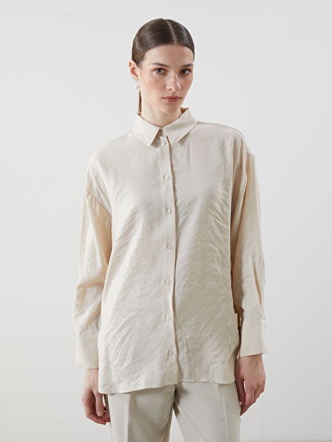 LCW Modest Oversize Kadın Gömlek Tunik - S5LO38Z8-MB0