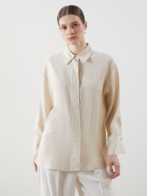 LCW Modest Loose Fit Kadın Gömlek Tunik - S5LO40Z8-EYM