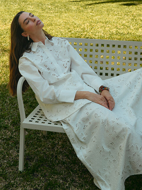 LCW Modest Brode Detaylı Kadın Gömlek Tunik - S5LO43Z8-EEW