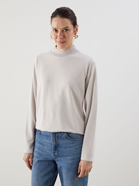 LCWAIKIKI Classic Dik Yaka Kadın Tişört - S5LP47Z8-QYF