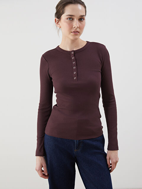 LCWAIKIKI Classic Bisiklet Yaka Dokulu Kadın Body - S5LP49Z8-HHD