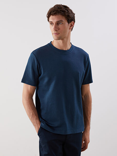 LCWAIKIKI Classic Bisiklet Yaka Erkek Tişört - S5LP52Z8-LFT