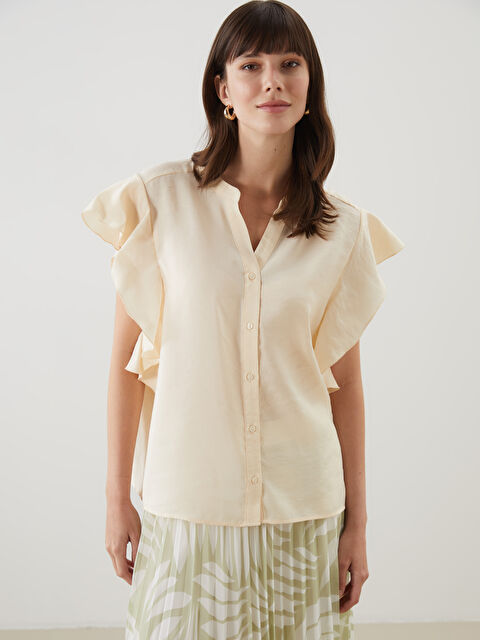 LCWAIKIKI Classic Kaçık Yaka Modal Karışımlı Kadın Gömlek - S5LP80Z8-CYN