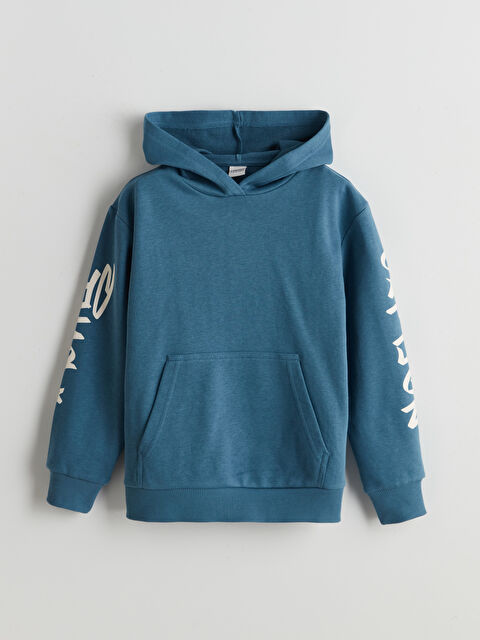 LCW Kids Kapüşonlu Erkek Çocuk Sweatshirt - S5LQ02Z4-MYH