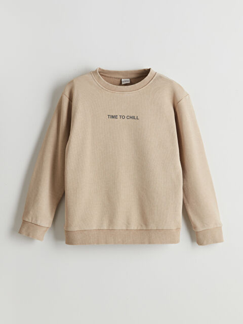 LCW Kids Bisiklet Yaka Erkek Çocuk Sweatshirt - S5LQ21Z4-G2Z