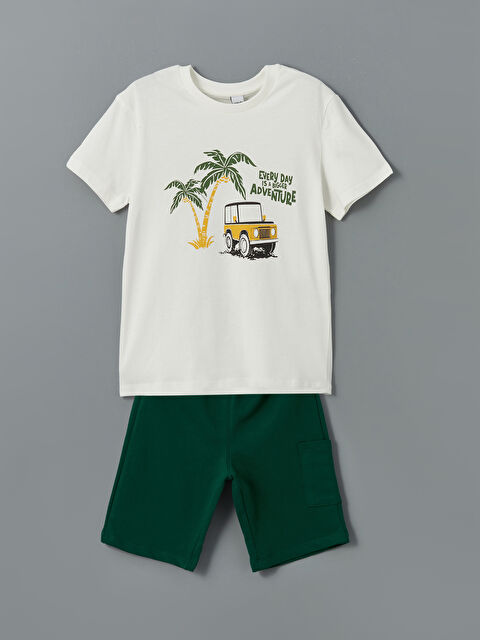 LCW Kids Printed Boys' T-Shirt and Shorts 2 Pack - S5LR87Z1-R9J