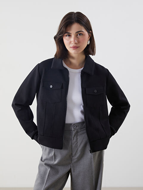 LCW Modest Gömlek Yaka Kadın Ceket - S5LS44Z8-CVL