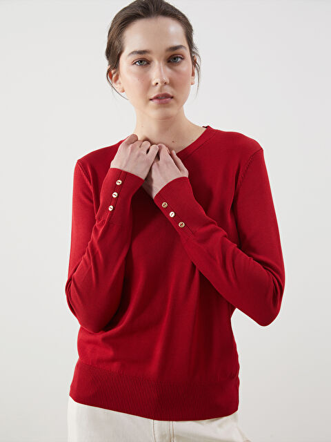 LCWAIKIKI Classic Bisiklet Yaka Kadın Triko Kazak - S5LS53Z8-R3R