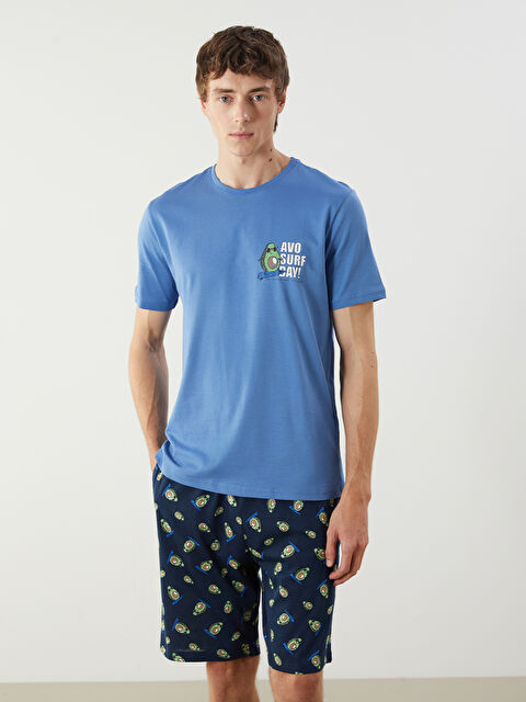 LC WAIKIKI Standart Kalıp Erkek Şortlu Pijama Takımı - S5LS92Z8-KDW