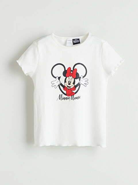 LCW Kids Minnie Mouse Baskılı Kız Çocuk Tişört - S5LU13Z1-R9J