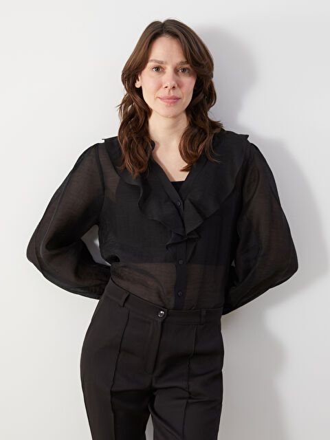 LCWAIKIKI Classic Kaçık Yaka Kadın Bluz - S5LU51Z8-CVL