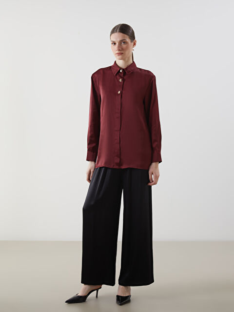 LCW Modest Beli Lastikli Geniş Paça Kadın Pantolon - S5LU86Z8-CVL