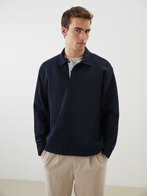 LCW Vision Polo Yaka Erkek Sweatshirt - S5LV13Z8-RFH