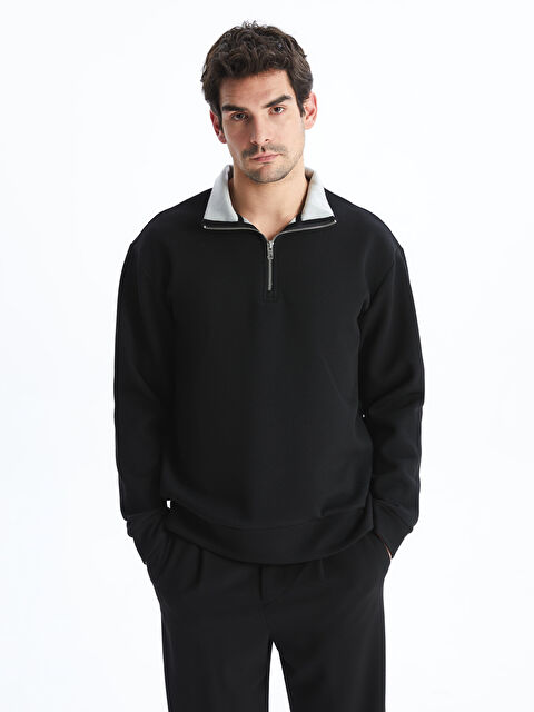 LCW Vision Dik Yaka Erkek Sweatshirt - S5LV14Z8-CVL