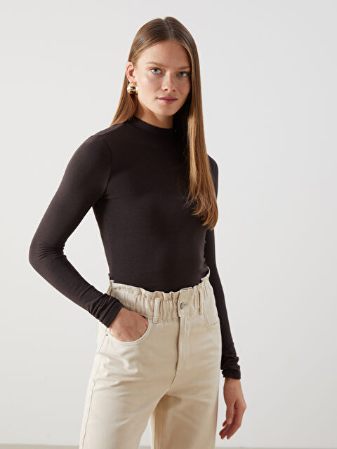 LCW Vision Dik Yaka Kadın Body - S5LV76Z8-HCN