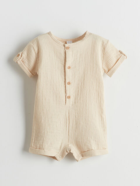 LCW baby Bisiklet Yaka Erkek Bebek Müslin Tulum - S5LY07Z1-FWZ